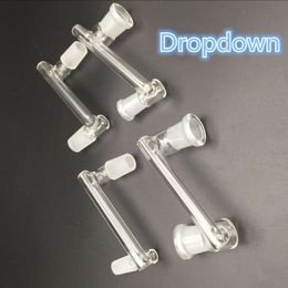 Smoking Accessories Top Quality Glass Dropdown Adapter Smoking Water Pipes Attachment 18mm & 14mm female pipe connector