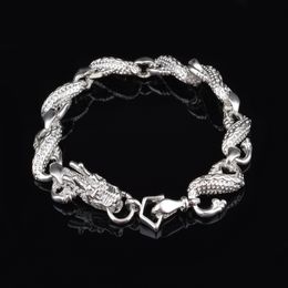 Free Shipping with tracking number Top Sale 925 Silver Bracelet Little White Dragon bracelet Silver Jewellery 10Pcs/lot 1530