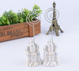 20pcs Silver Castle Name Number Menu Table Place Card Holder Clip Wedding Baby Shower Party Reception Favor