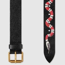 Hot Black color Luxury High Quality Designer Belts Fashion snake animal pattern buckle belt mens womens belt ceinture for gift