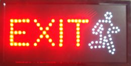 hot sale 10X19 inch indoor Ultra Bright Led Exit port Neon lighted Sign free shipping
