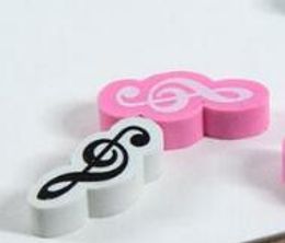 Wholesale 100 PCS New Fashion Music Style Stationery Mini Style Music Eraser Music Gift