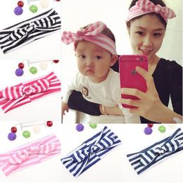 2 sizes Children's stripe headband loverly cute and adult hairbands head wraps 20pcs/lot Free Shipping