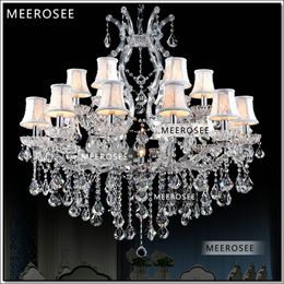 Luxury Crystal Chandeliers Light Fixture Maria Theresa Crystal Pendant Lustre Lamp Clear Chrome Indoor Lighting Deckenleuchten for Lobby Stair Hallway project