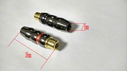 4pcs copper Gold Plated RCA socket Audio Female ADAPTER soldering