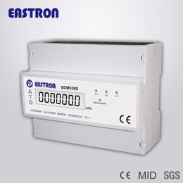 Wholesale-SDM530D Three Phase Four Wire Din Rail Energy Meter, KWH digital energy meter, with LCD Disply and Pulse Output, CE approved