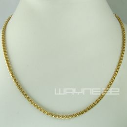 Women's 18K gold filled 50cm Length 2.5mm Thick ring link chain Necklace N239