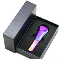 The New Removable Stainless Steel Metal Spoon Spoon Shape Suction Pipe Bright Ferromagnetic Smoke