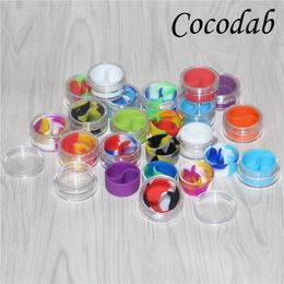 new 10ml acrylic wax containers silicone jar dab wax containers silicone dab jar glass oil containers Clear Acrylic Shield Container