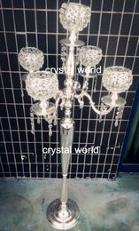 new!Wedding crystal Candelabra on Sale , Decorative tall 123wedding candelabra centerpiece,