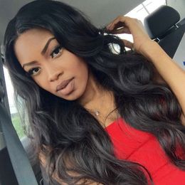 Bella Hair Brazilian Hair Wig Big Wavy Unprocessed Virgin Human Wigs for Black Women Middle Free Part Lace Front Wigss Bellahair Natural Colour 13x6 150 Density