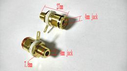 20pcs copper Gold Plated Speaker Binding Post Terminal Socket Cable 4mm