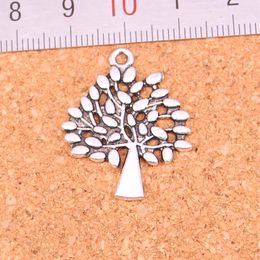 57pcs Antique Silver Plated world tree Charms Pendants for European Bracelet Jewelry Making DIY Handmade 30*24mm