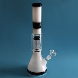 Beaker bongs cheap for sale glass bong with precolator smoking pipes white jade thick glass bong