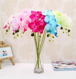 Fake Trumpet Phalaenopsis Flower Silk Orchids Artificial Silk Flowers Butterfly Orchid 7 Colors Available for Wedding Flower