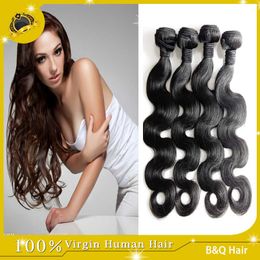 Unprocessed Hair! 2 Hair Bundles Get Middle Closure 8A Brazilian Malaysian Peruvian Indian Unprocessed Body Wave Extension Virgin Hair