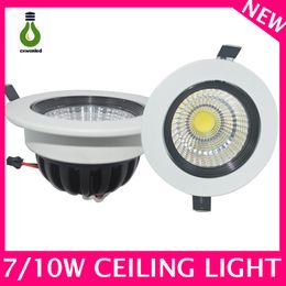 Professional COB led downlight led ceiling lights manufacturer ip44 850lm aluminum round 7w led cob downlight