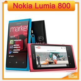 Original Unlocked Nokia Lumia 800 Mobile Windows OS 16GB ROM 8MP 3G Wi-Fi GPS Bluetooth refurbished Cell Phone