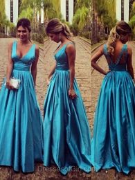 Sexy Deep V Neck Prom Dresses 2016 vestidos de fiesta Women Formal Party Gowns Backless Royal Blue Evening Dress robe de soiree