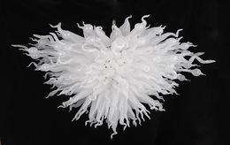 100% Mouth Blown CE UL Borosilicate Murano Glass Dale Chihuly Art Excellent White Lighting Living Room Chandelier