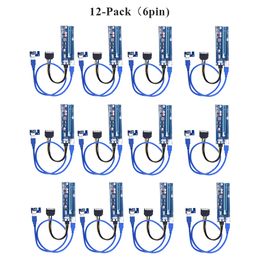 Freeshipping 1X to 16X PCIE riser USB 3.0 Adapter Card - With USB Extension Cable - pci-e riser cable 16x 12pack