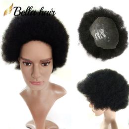 super thin based hairpiece newfashion afro american mens hairstyle 100 human hair handsome attractive short curly top quality full hand wig