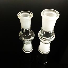 Hookahs 18mm male 14mm female glass adapter dropdown Clear Lab Glassware Joint Extension for quartz banger nail bong