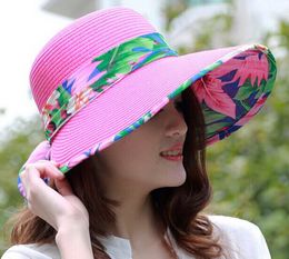 women Wide Large Floppy Brim Summer Beach Sun Straw Beach Derby Hat Cap 7colors #3860