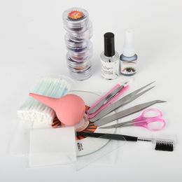 Wholesale-Pro Makeup False Eyelashes Extension Kit Set Full Cosmetic Set Eyelash Tools Free shipping