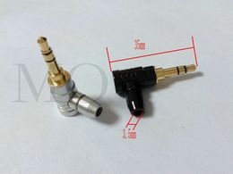 2pcs 1/8 "3.5mm Stereo Angled Male Plug Solder Jack Audio adapter DIY