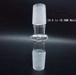 18.8MM to 18.8MM Male converter Glass Adapter straight supply for Glass Bong Glass Bubbler and Ashcatcher