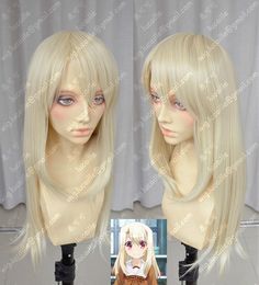 Magical Girl Fate/kaleid liner Cosplay Wig Long Fashion Beautiful Blonde Hairs