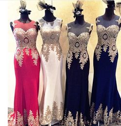 necked celebrity photo Australia - Real Photos Formal Evening Prom Dresses With Beading 2021 Lace Appliques Sheer Neck Sexy Bridal Party Celebrity Dresses