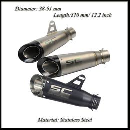 Stainless Steel Exhaust Pipe Vent Pipe For Scooter Motorcycle Street Bike