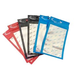 5000pcs/lot 10*18cm 20*11.5cm Clear + Aluminium Letter stripe Zip lock PP PVC OPP Poly plastic packing bag case gift packaging bag