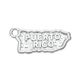 New fashion 20pcs Puerto Rico map jewelry charm jewelry making DIY,metal charms wholesale