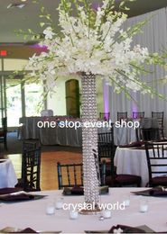 transparent cylinder glass vase tall flower decoration vase for wedding table Centrepieces