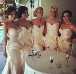 Real Image Bridesmaid Dress Dresses 2017 Long Formal Wedding Gowns Event Prom Modern Beautiful Sleeveless Strapless Luxuries Custom Made