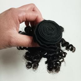 -Mongolische brasilianische reines Haar 6pcs Rohboden Neue kurze Art 6-10inch Versaute Curly 25g / pc 300g / lot der schwarze Frau populäre indische Remy Haar