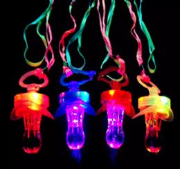 Toddler Orthodontic Nipple Whistle Flash Glow Sticks Party Supplies Toy Pacifier Care LED Flashing Baby Pacifier Random Kids Christmas Gift