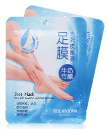 5packs=10pcs ROLANJONA feet mask Baby Foot Peeling Renewal Remove Dead Skin Smooth Exfoliating Socks Foot Care DHL free