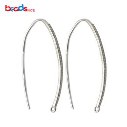 Beadsnice Genuine Solid 925 Sterling Silver Earring Hook Earring Wire DIY Earring Accessories Jewelry Findings ID36582