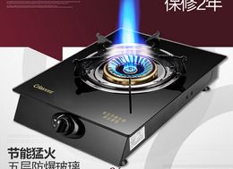 high flame embedded single toughened glass kitchen gas burner, energy saving kitchen burning gas oven gas cookers