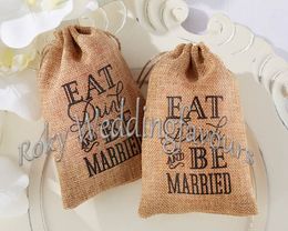 FREE SHIPPING!50pcs/lot! "Be Married" Muslin Bag, Linen Favor Bags, Muslin candy bag, Bridal Shower Wedding Favor Bags