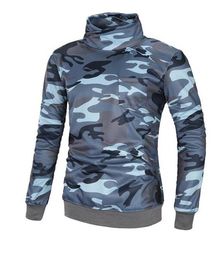 Camouflage Pullover Sweatshirt For Mens Stand Collar Long Sleeve Famous Winter Sportswear Mens Hip Hop Sweatshirts For Homme T170802