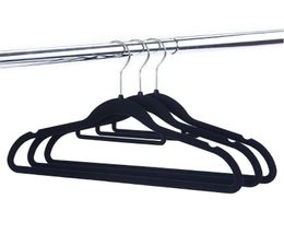 100PCS Slim Velvet Hangers Space Saving Non-slip Pile Coating Velour Hangers Clothes Storage Holder Hanger Antiskid