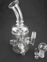 Transparent recycler bong, glass hookah,carta oil rig pipe, factory direct sales, price concessions