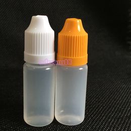 PE 10ml Dropper Plastic Bottles Childproof Cap Long Thin Tip 1/3OZ e-liquid Container