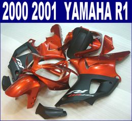 High quality fairing kit for YAMAHA 2000 2001 YZF R1 YZF1000 00 01 red matte black ABS fairings set RQ6 + 7 gifts