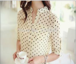 2014 New Women Print Chiffon long-sleeve bird Shirts Fashion Slim autumn Blouses Casual